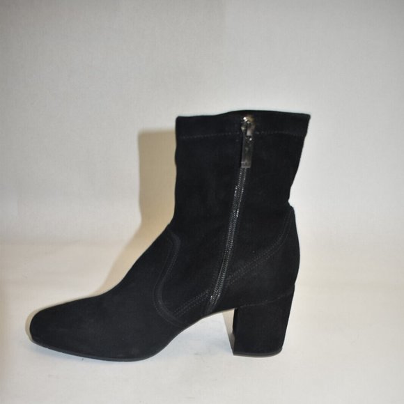 Aquatalia Dayana Water Resistant Stretch Bootie Black Size 10 - Picture 4 of 8